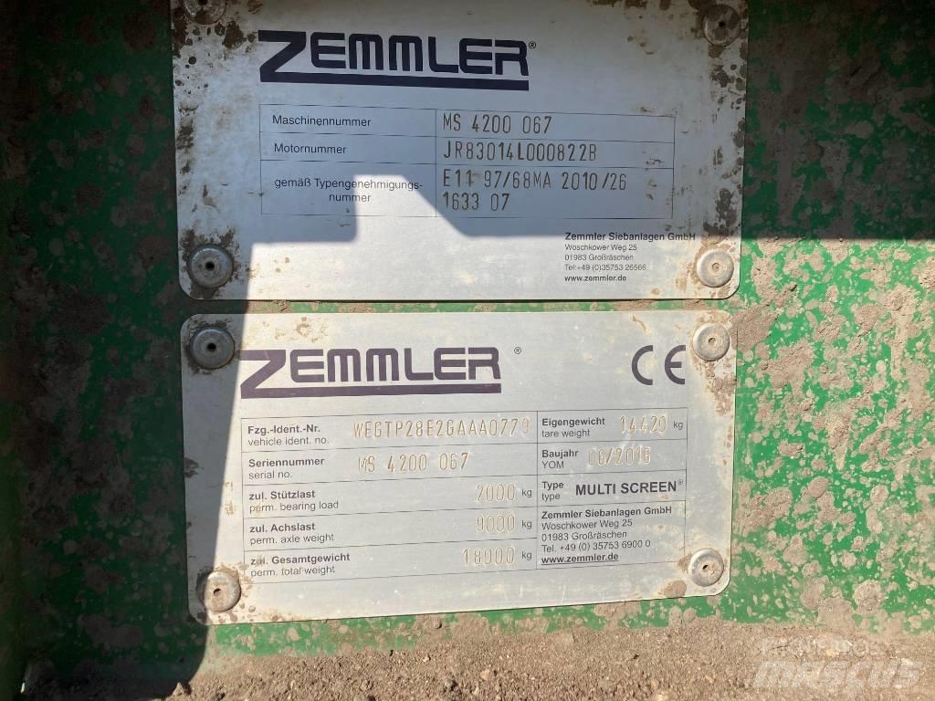 Zemmler MS4200 Przesiewacze mobilne