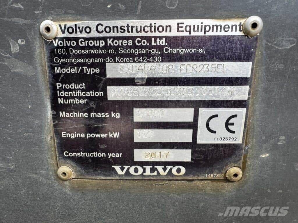 Volvo ECR235EL Koparki gąsienicowe