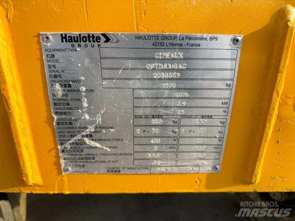 Haulotte OPTIMUM 8 Podnośniki nożycowe