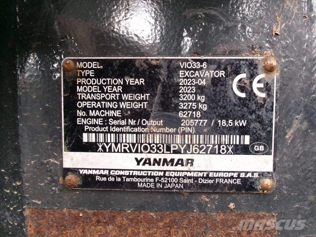 Yanmar Vio 33 Minikoparki