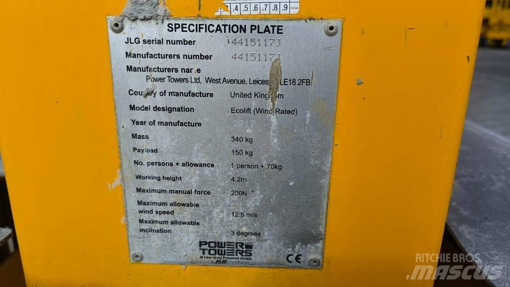 JLG Ecolift Podnośniki z masztem pionowym