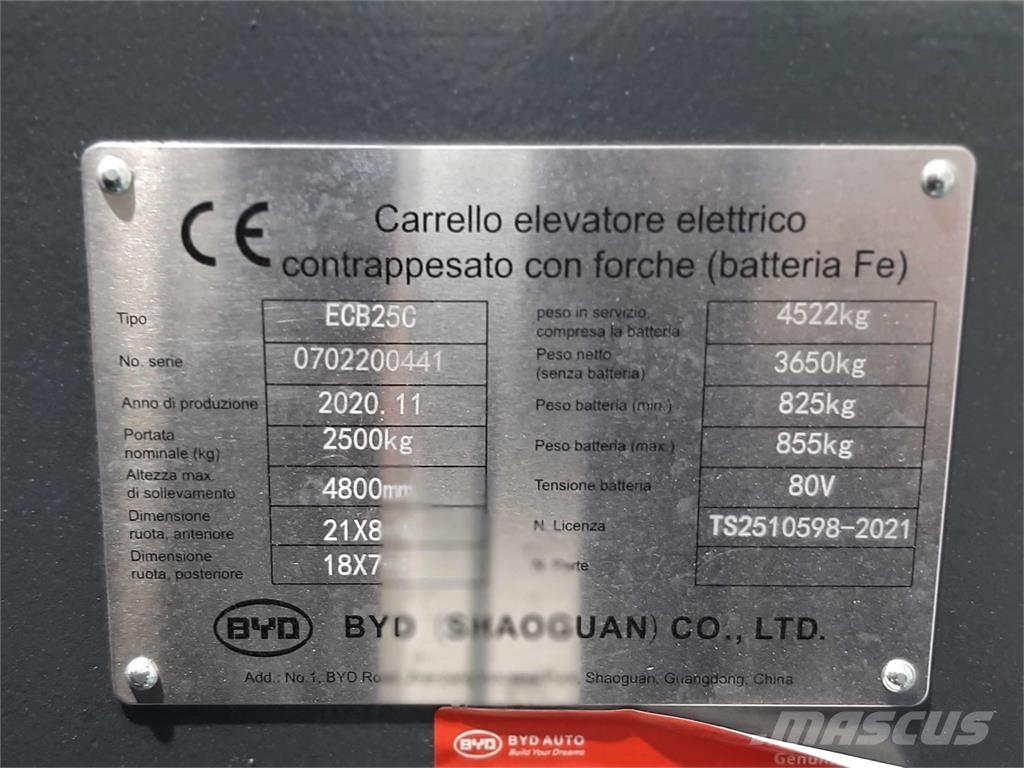 BYD ECB25C Wózki elektryczne