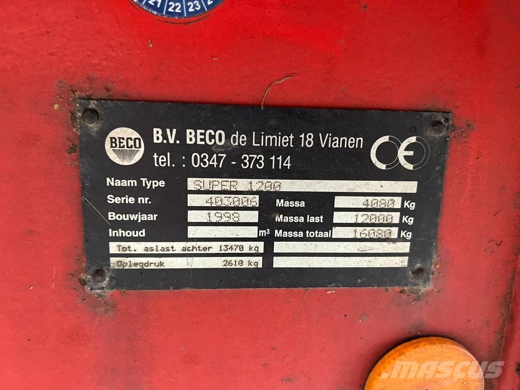 Beco Super 1200 Tipper trailers