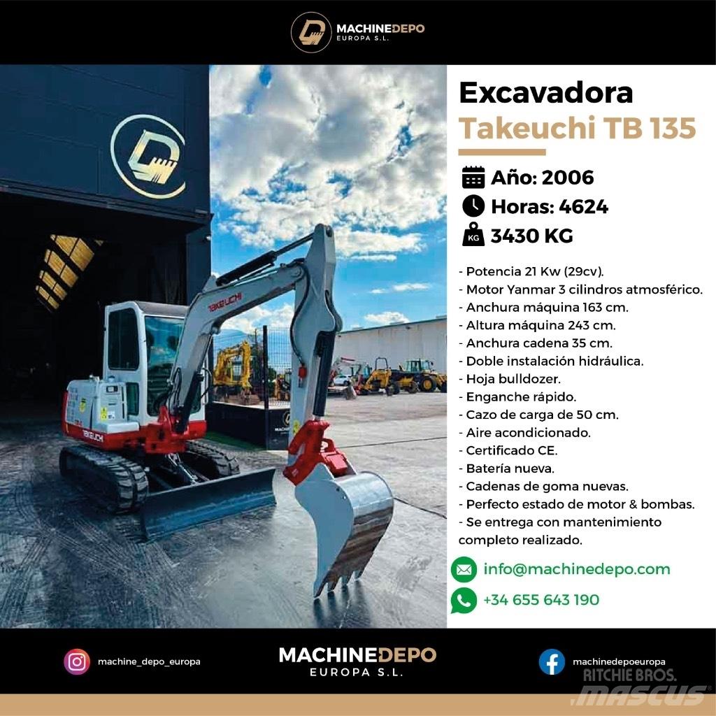 Takeuchi TB 135 Minikoparki