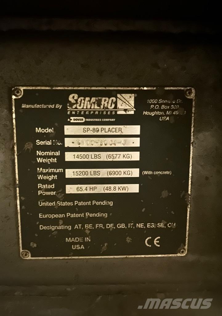 Somero SP-80 (#1105) Akcesoria