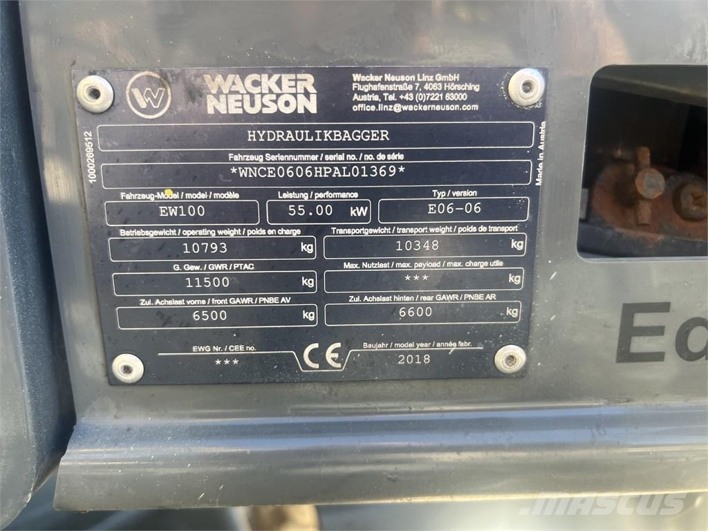 Wacker Neuson EW 100 Koparki kołowe