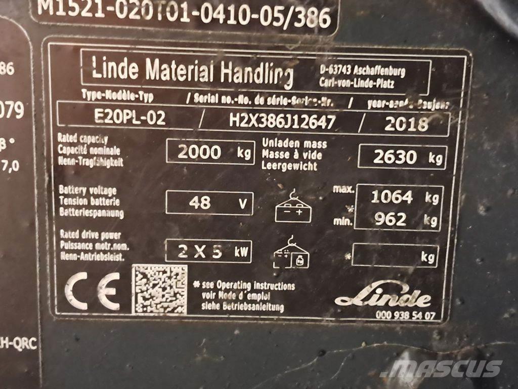 Linde E20PL-02 Wózki elektryczne