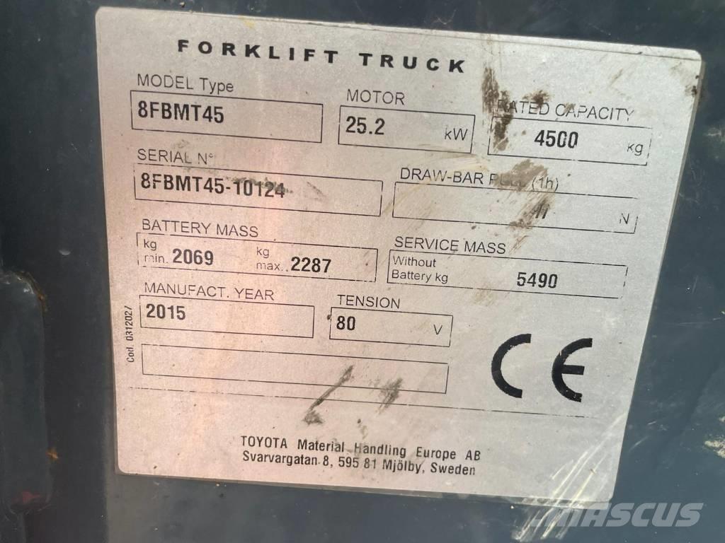 Toyota 8 FBMT 45 Wózki elektryczne