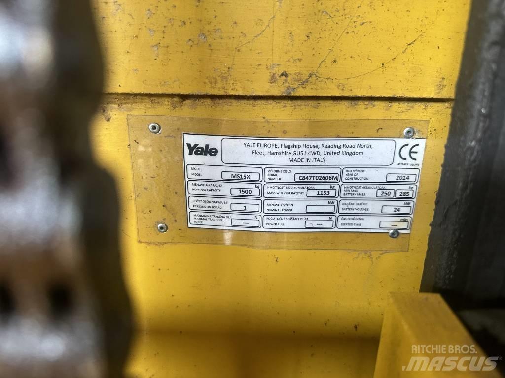 Yale ms15x Wózki widłowe unoszące z dyszlem