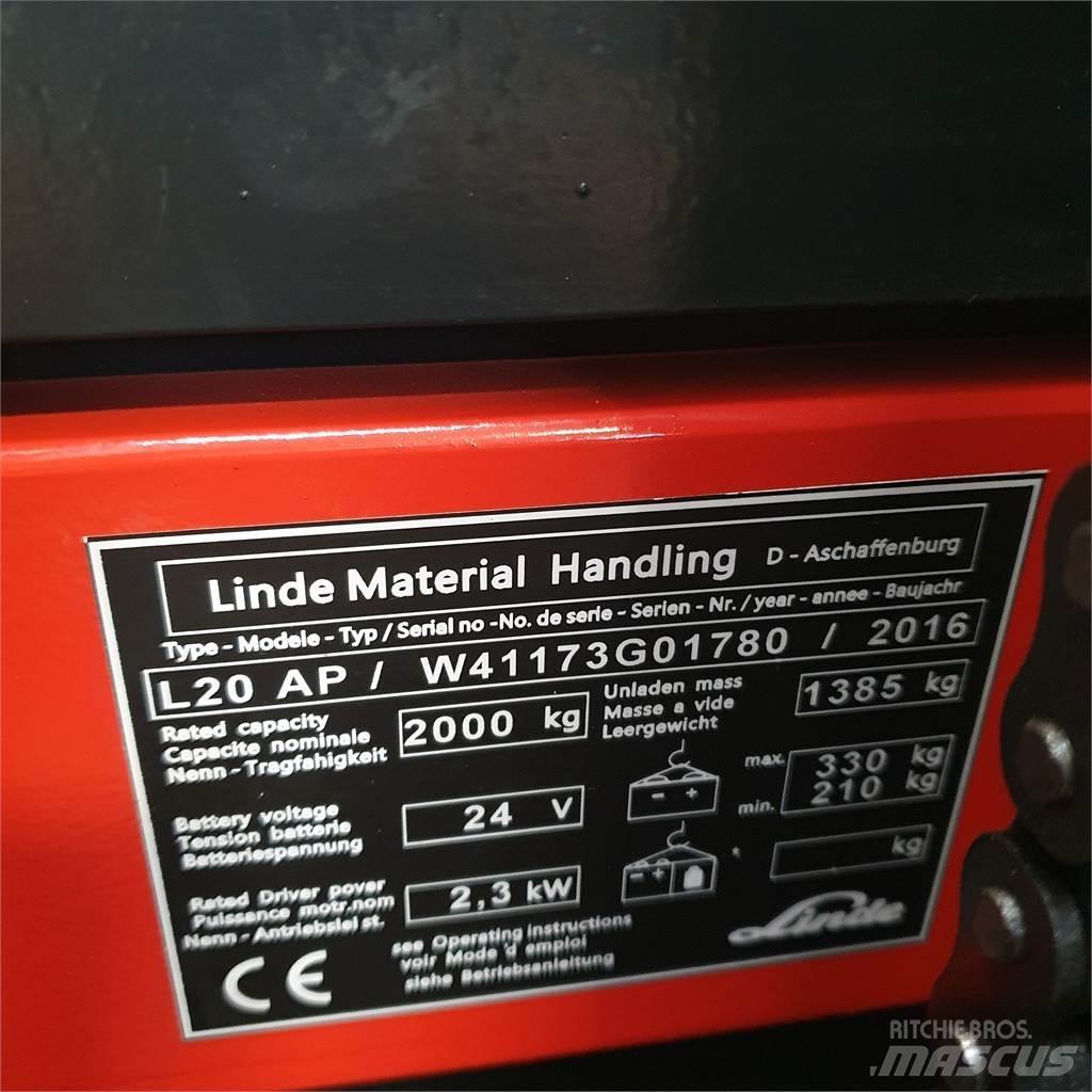 Linde L20APi Wózki widłowe unoszące z dyszlem