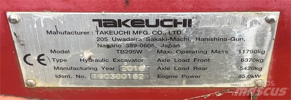 Takeuchi TB 295 W Koparki kołowe