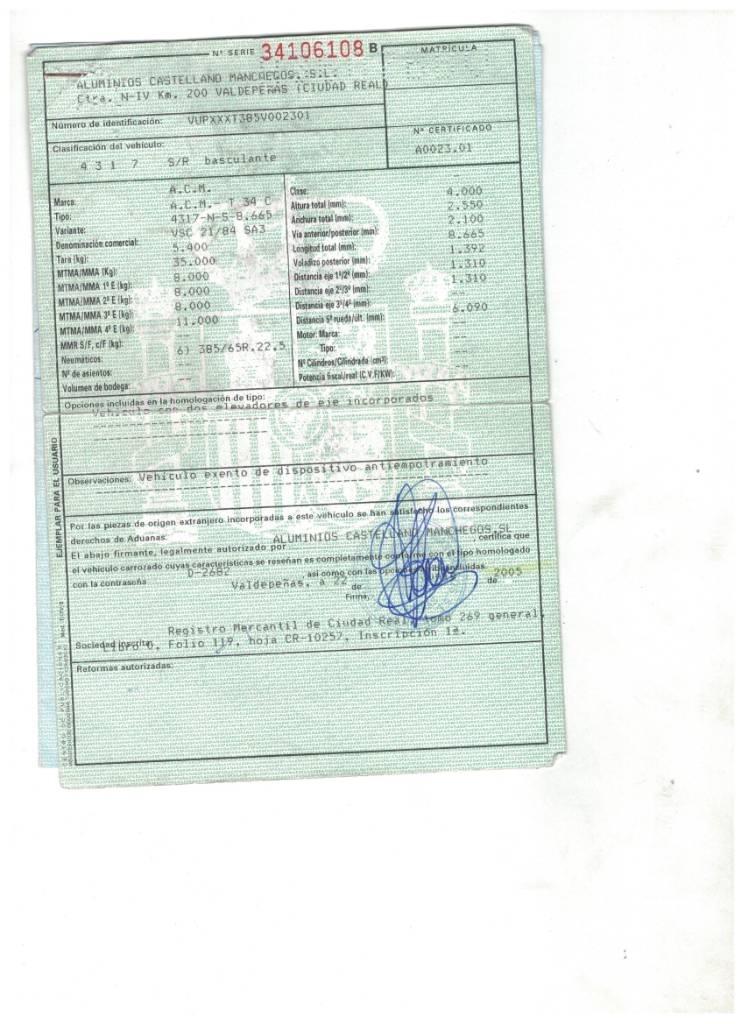 ACM T34C Naczepy wywrotki / wanny
