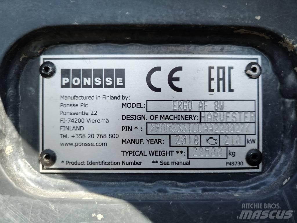 Ponsse Ergo AF 8W Harwestery