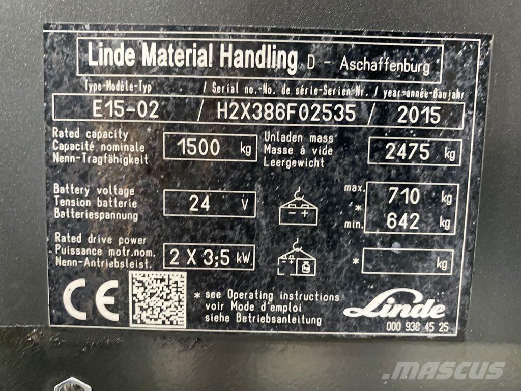 Linde E15-02 Wózki elektryczne