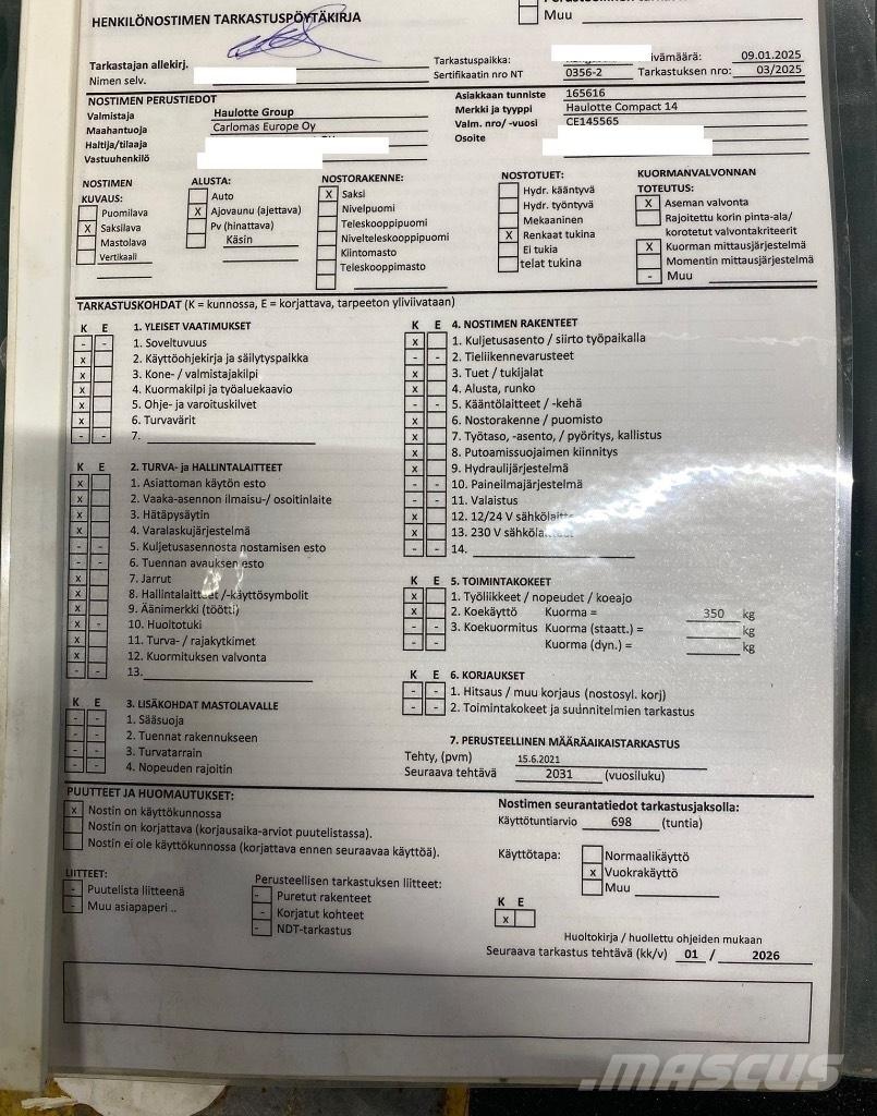 Haulotte Compact 14 Podnośniki nożycowe