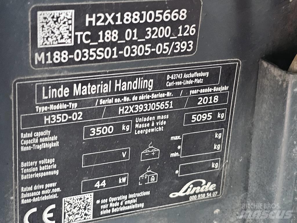 Linde H35D-02 Wózki Diesla