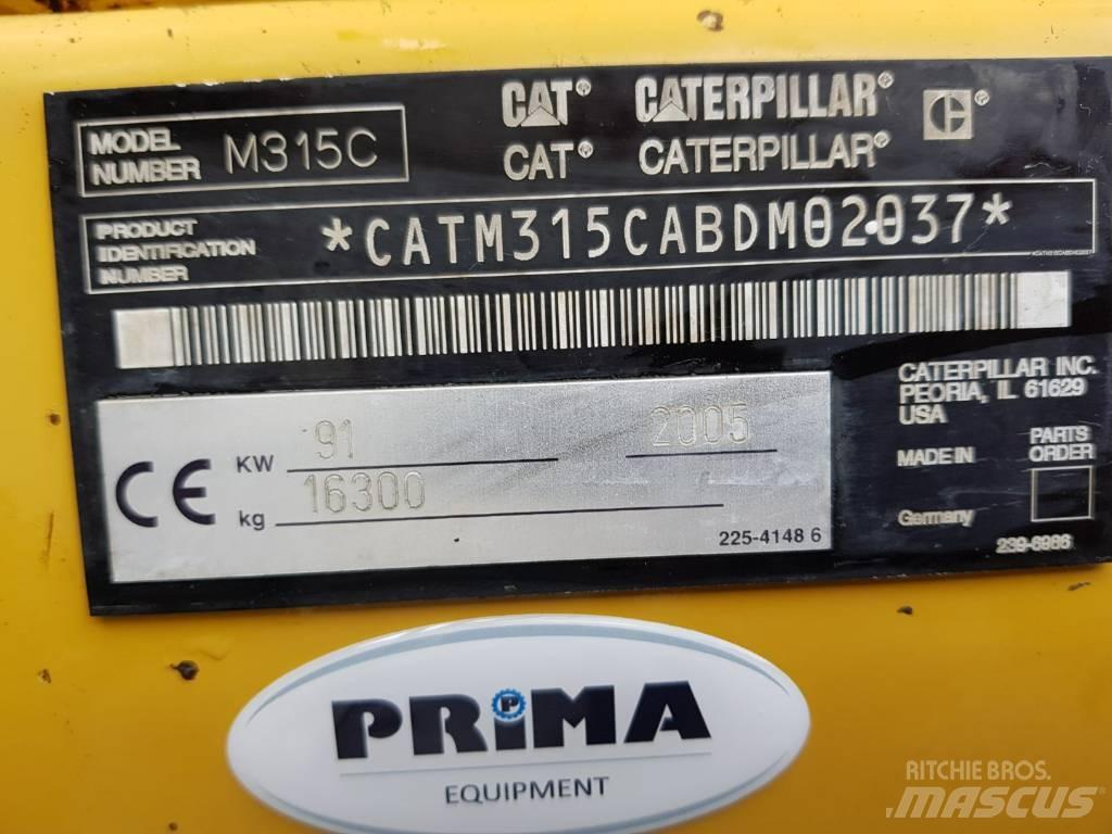 CAT M315C Outriggers Ramy i zawieszenie