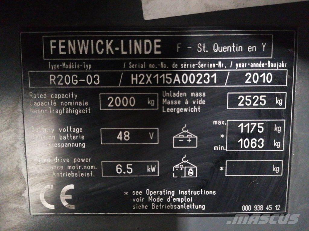 Linde R20G-03 Wózki widłowe wysokiego składowania