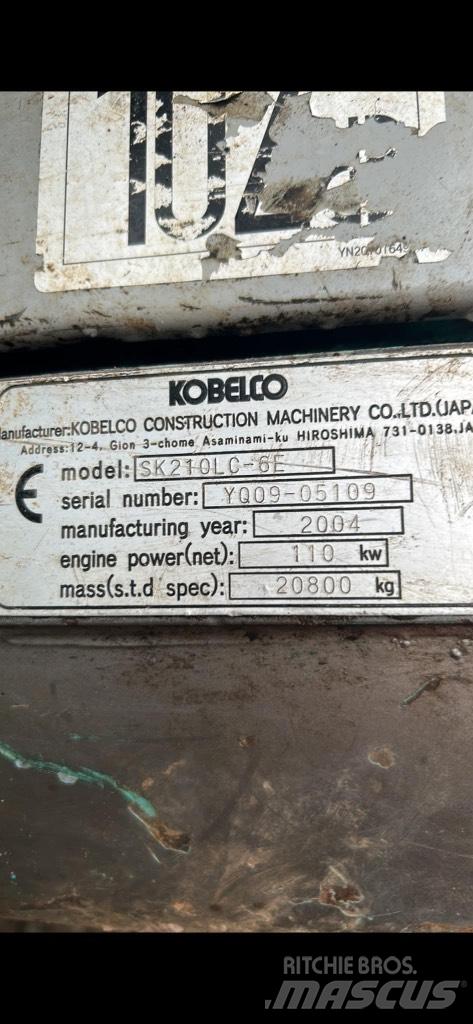 Kobelco SK210 lc Koparki gąsienicowe