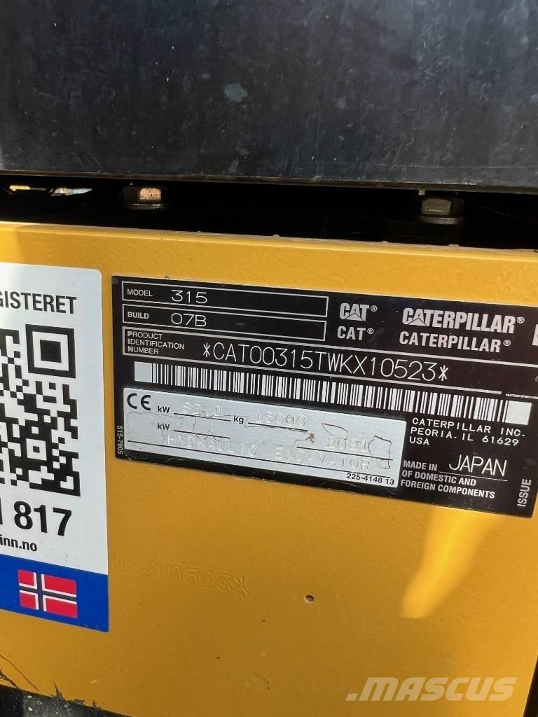 CAT 315 Koparki gąsienicowe