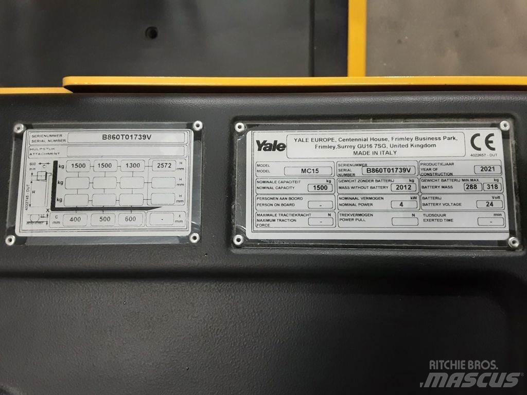Yale MC15 Wózki widłowe wysokiego składowania
