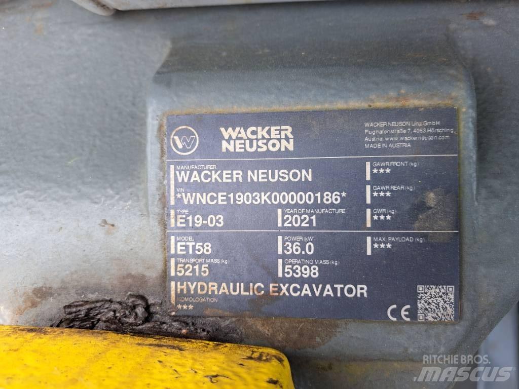 Wacker Neuson ET58 Koparki gąsienicowe