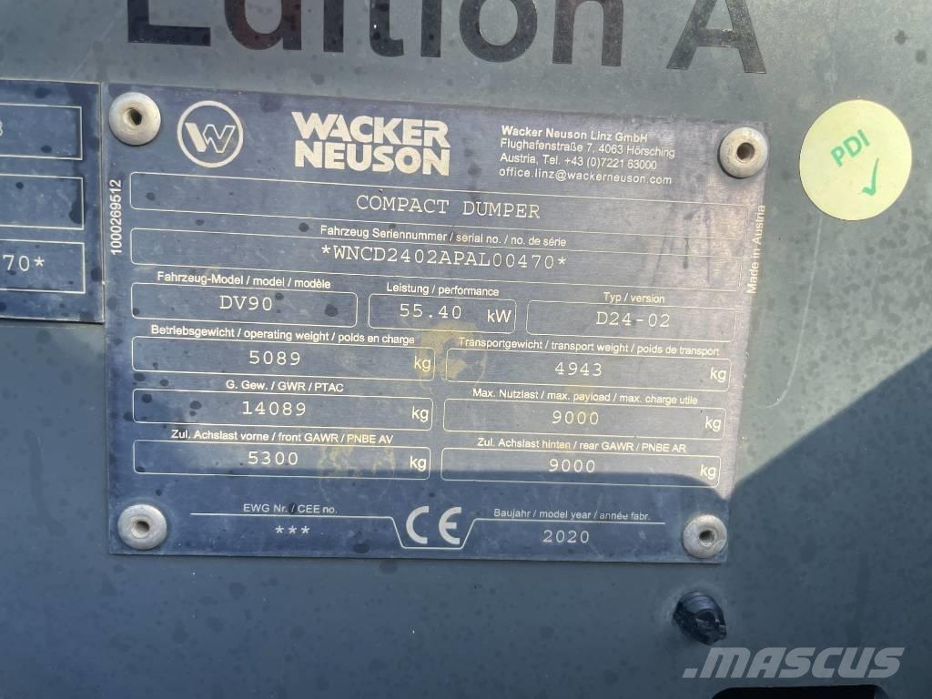 Wacker Neuson DV 90 Wozidła kolebkowe