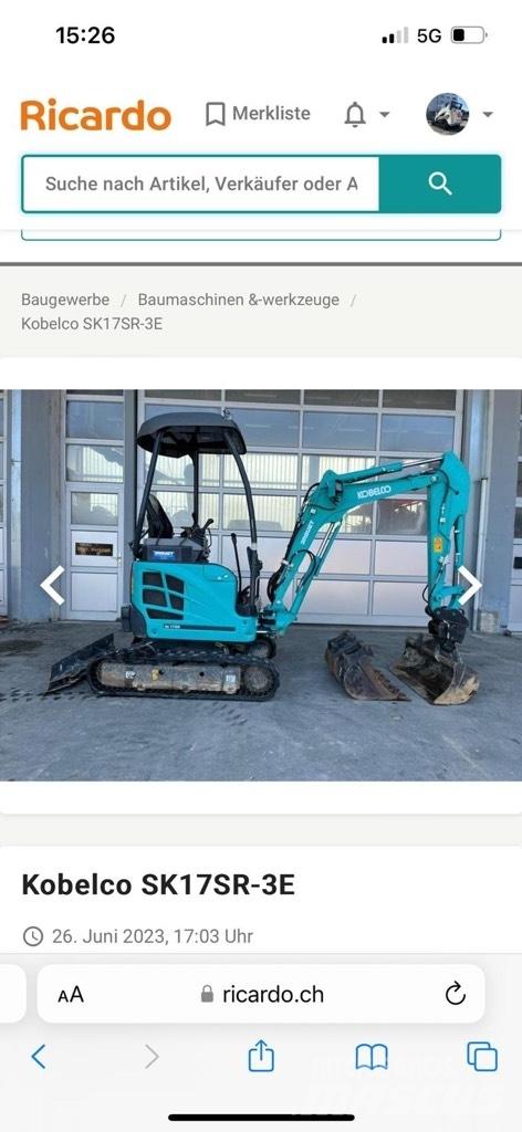 Kobelco SK17SR-3E Minikoparki