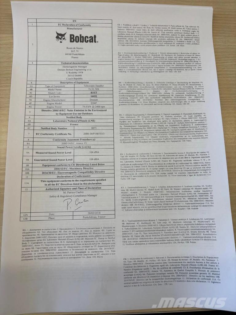 Bobcat TL35.70X Ładowarki rolnicze