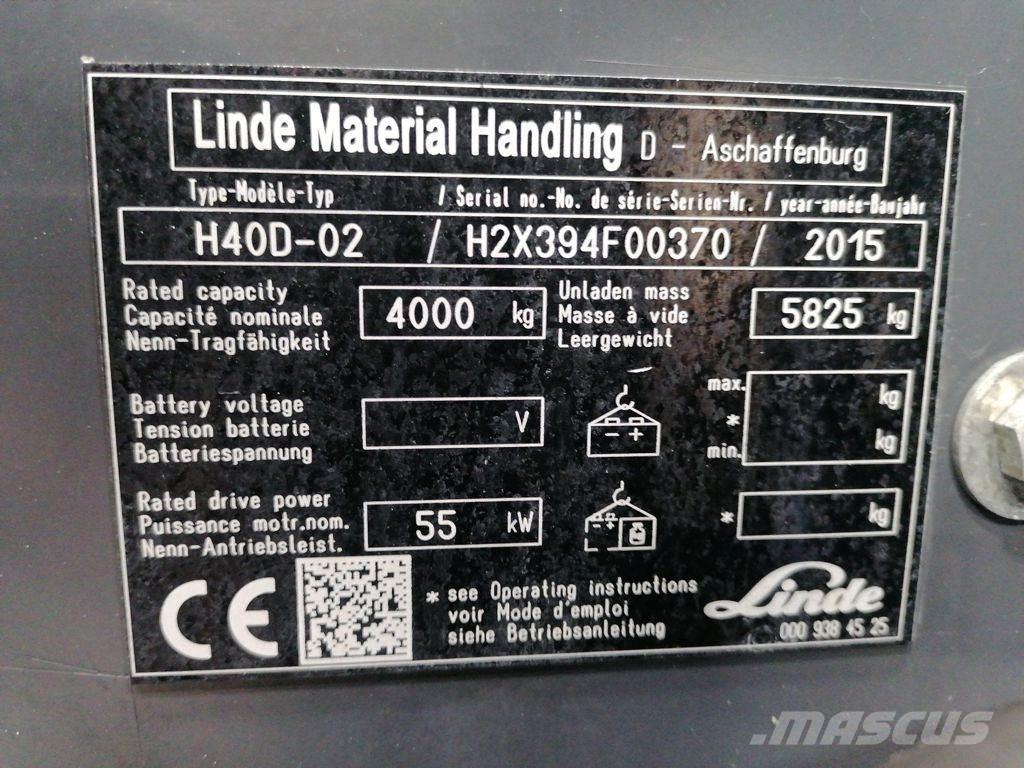Linde H40D-02 Wózki Diesla
