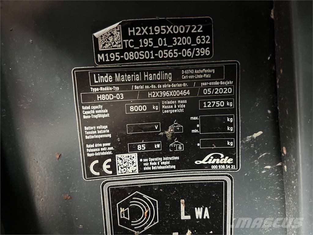 Linde H80D-03 Wózki Diesla