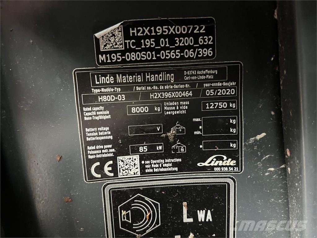Linde H80D-03 Wózki Diesla