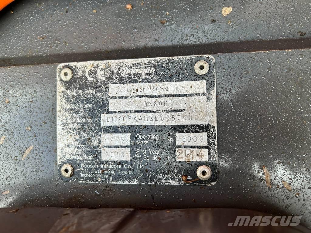 Doosan DX 80 R Midikoparki  7t - 12t