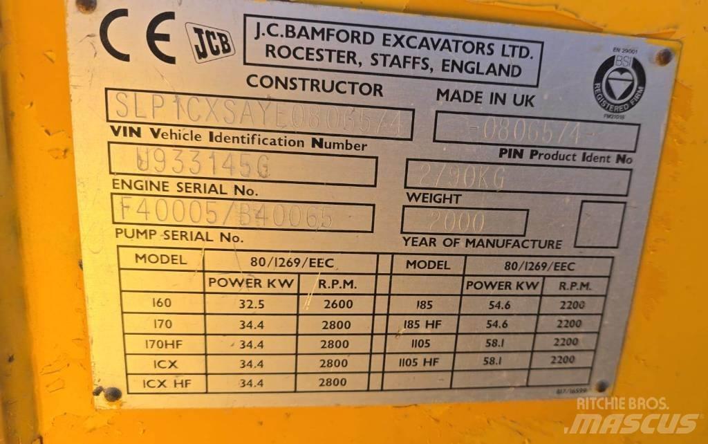 JCB 1 CX Koparko-ładowarki