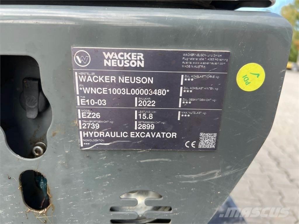 Wacker Neuson EZ26 Koparki gąsienicowe