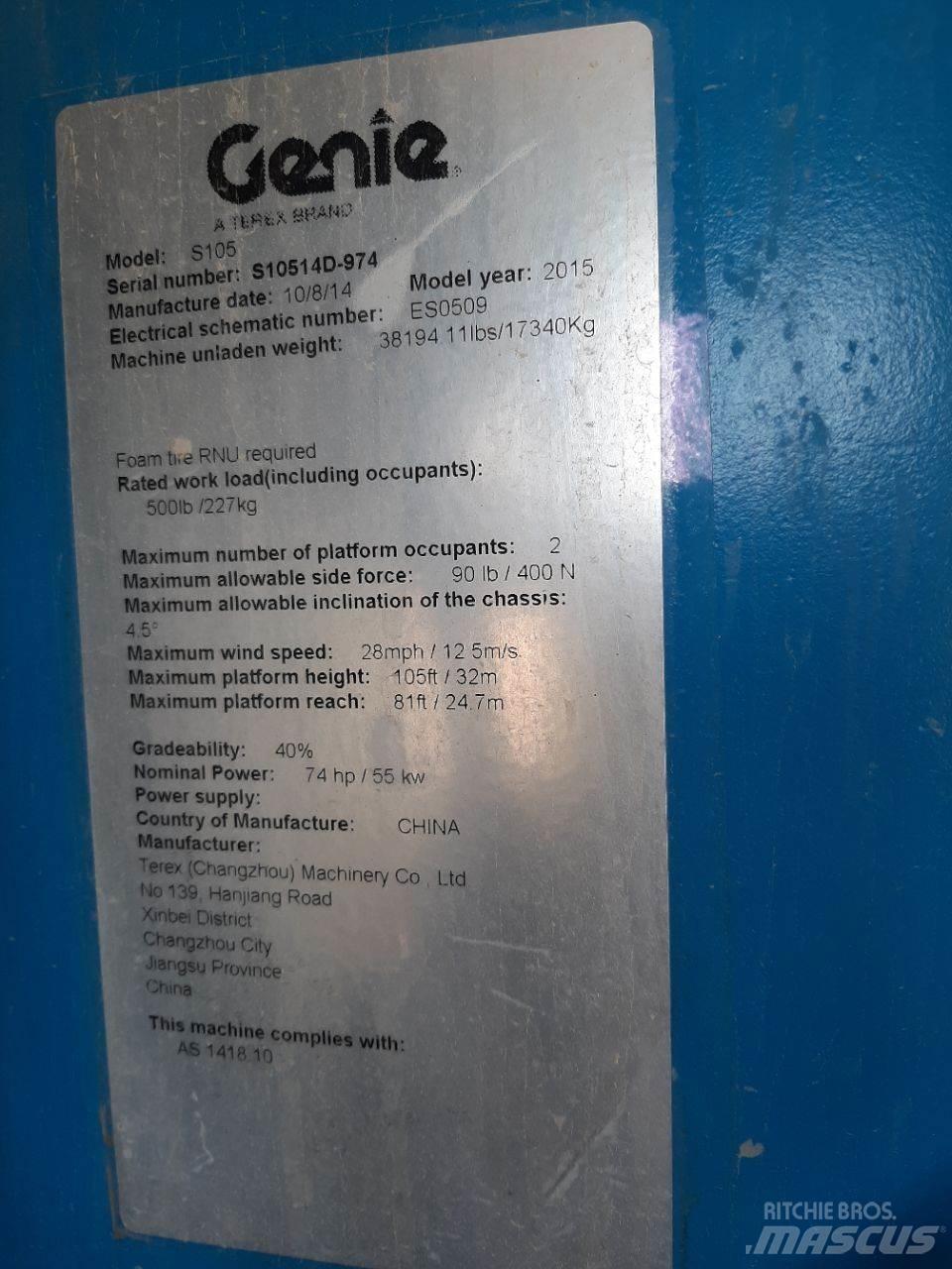Genie S105 Podnośniki teleskopowe