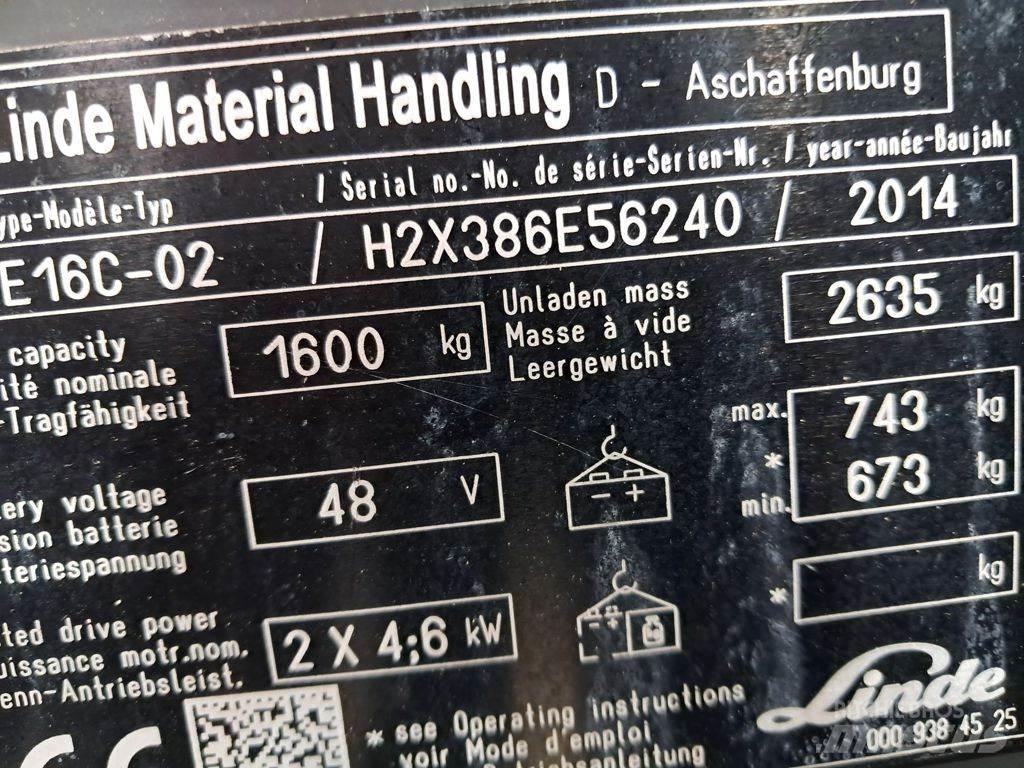 Linde E16C-02 Wózki elektryczne