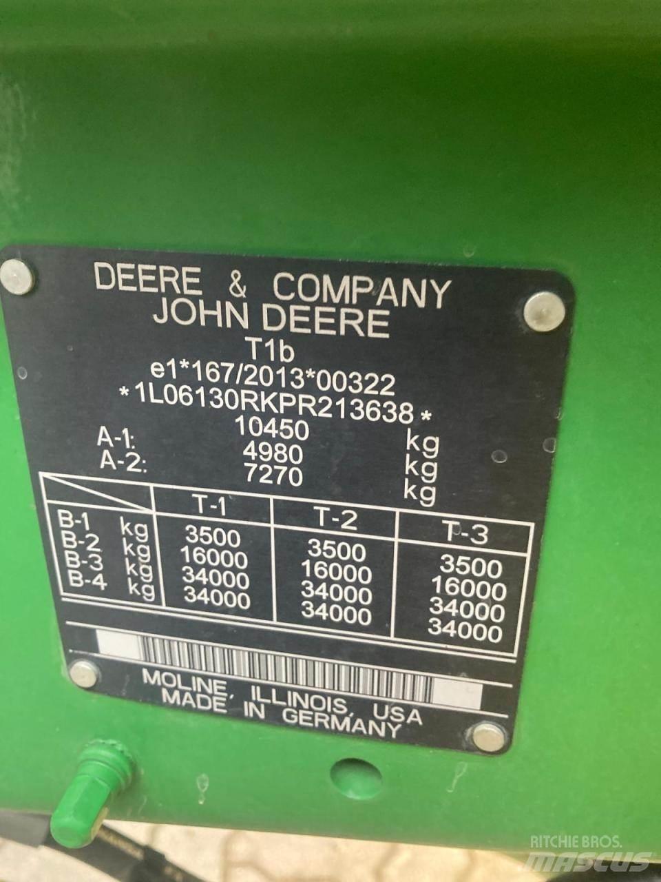 John Deere 6R 130 Ciągniki rolnicze