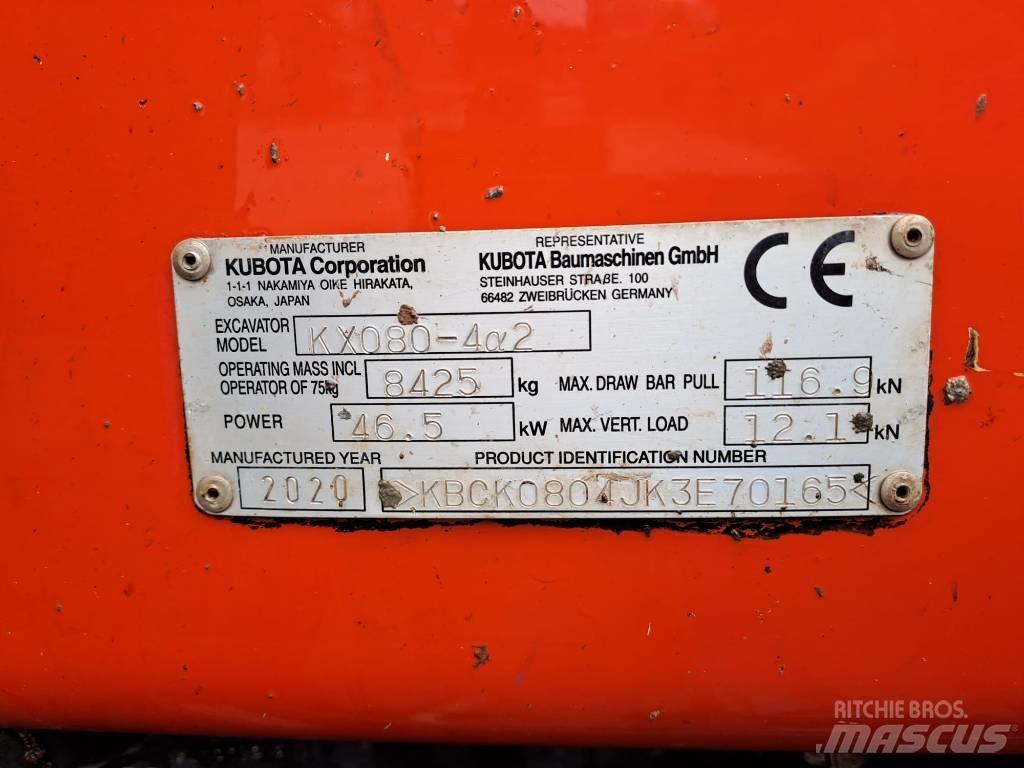 Kubota KX 080-4 Midikoparki  7t - 12t