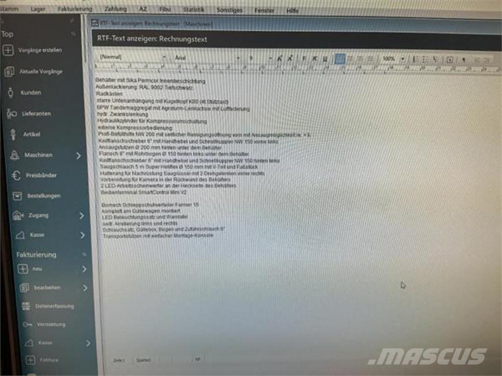 Kotte VT 19.700 Cysterny do szlamu