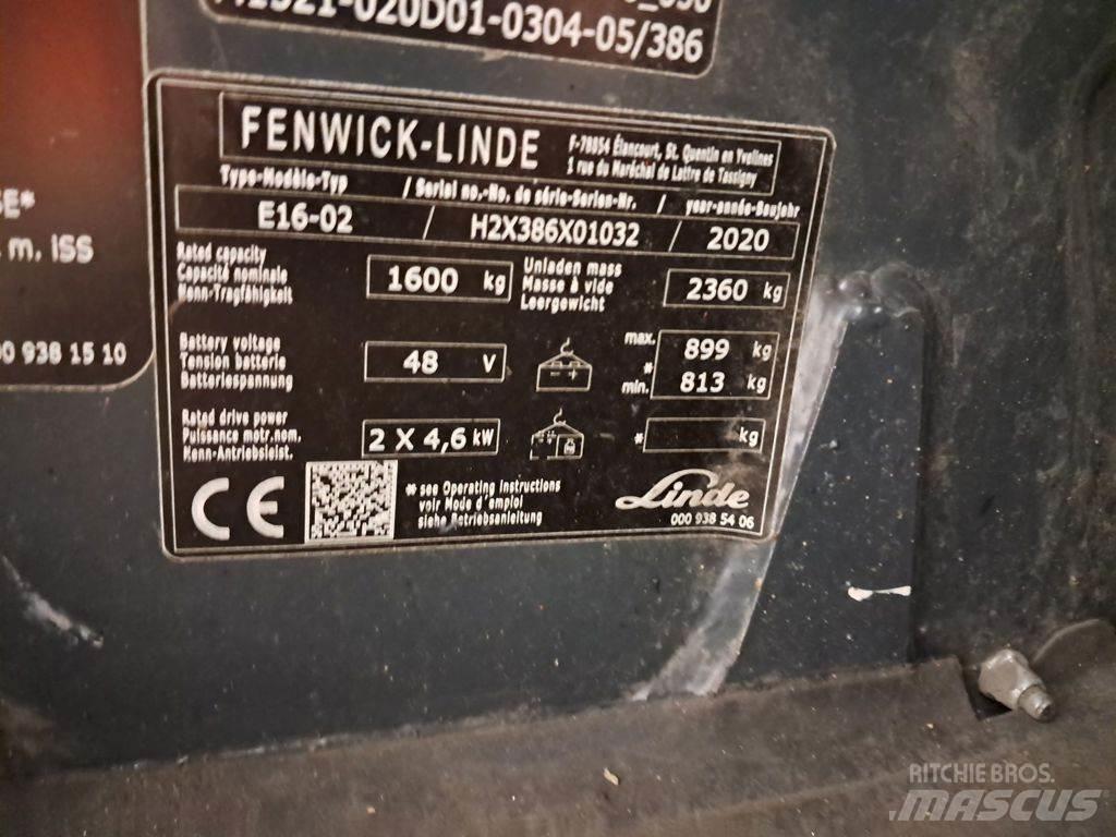 Linde E16-02 Wózki elektryczne