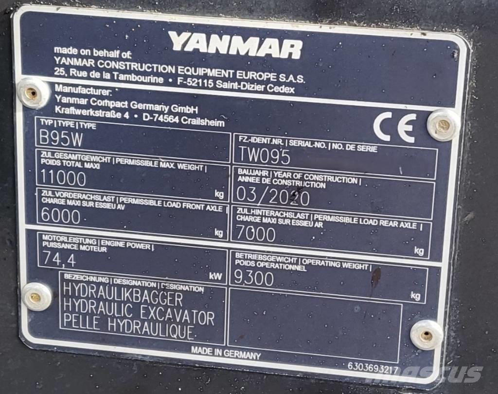 Yanmar B 95 W Koparki kołowe