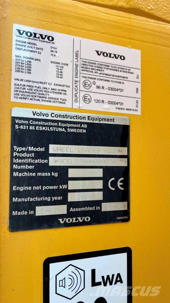 Volvo L220H Ładowarki kołowe