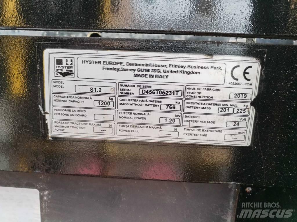Hyster S 1.2 Wózki widłowe unoszące z dyszlem