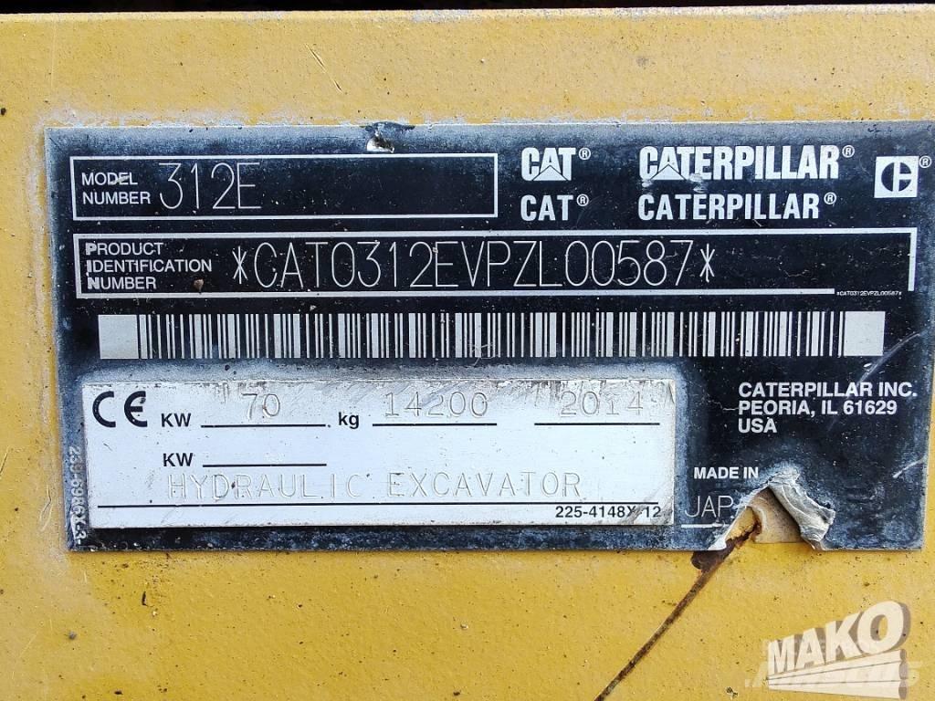 CAT 312 E Koparki gąsienicowe