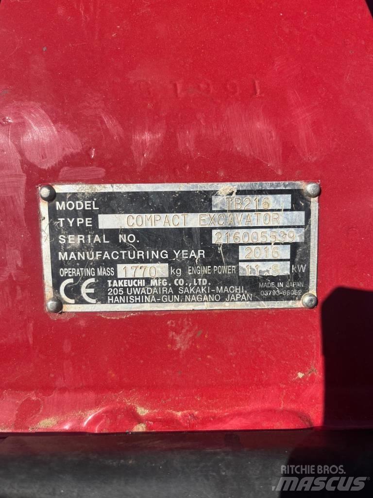 Takeuchi TB216 Minikoparki