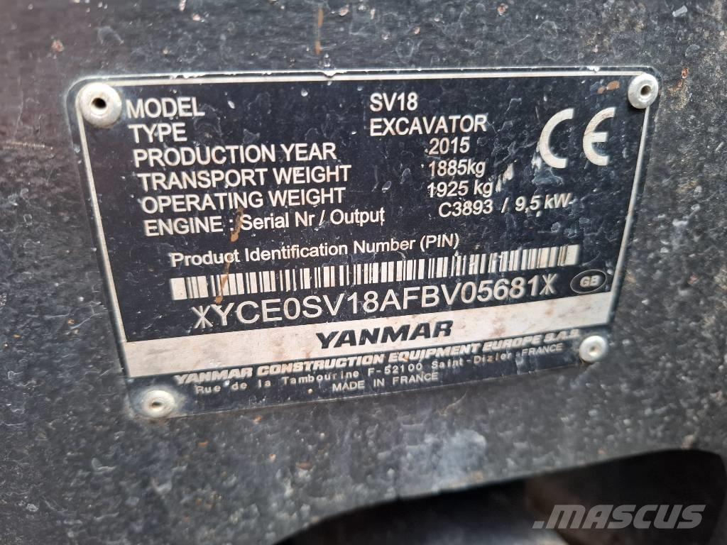 Yanmar SV 18 Minikoparki