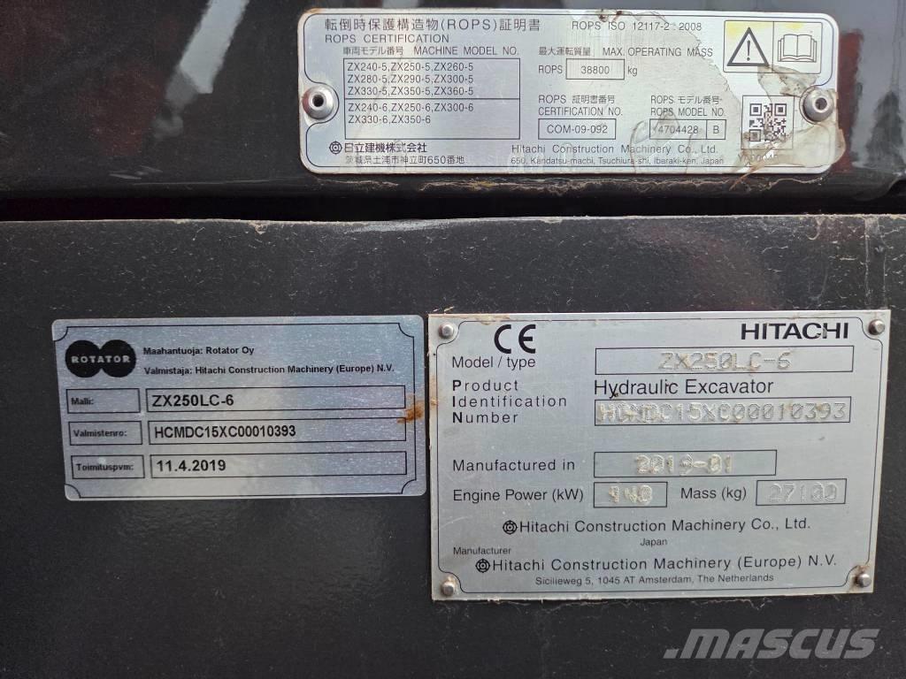 Hitachi ZX 250 LC-6 Koparki gąsienicowe
