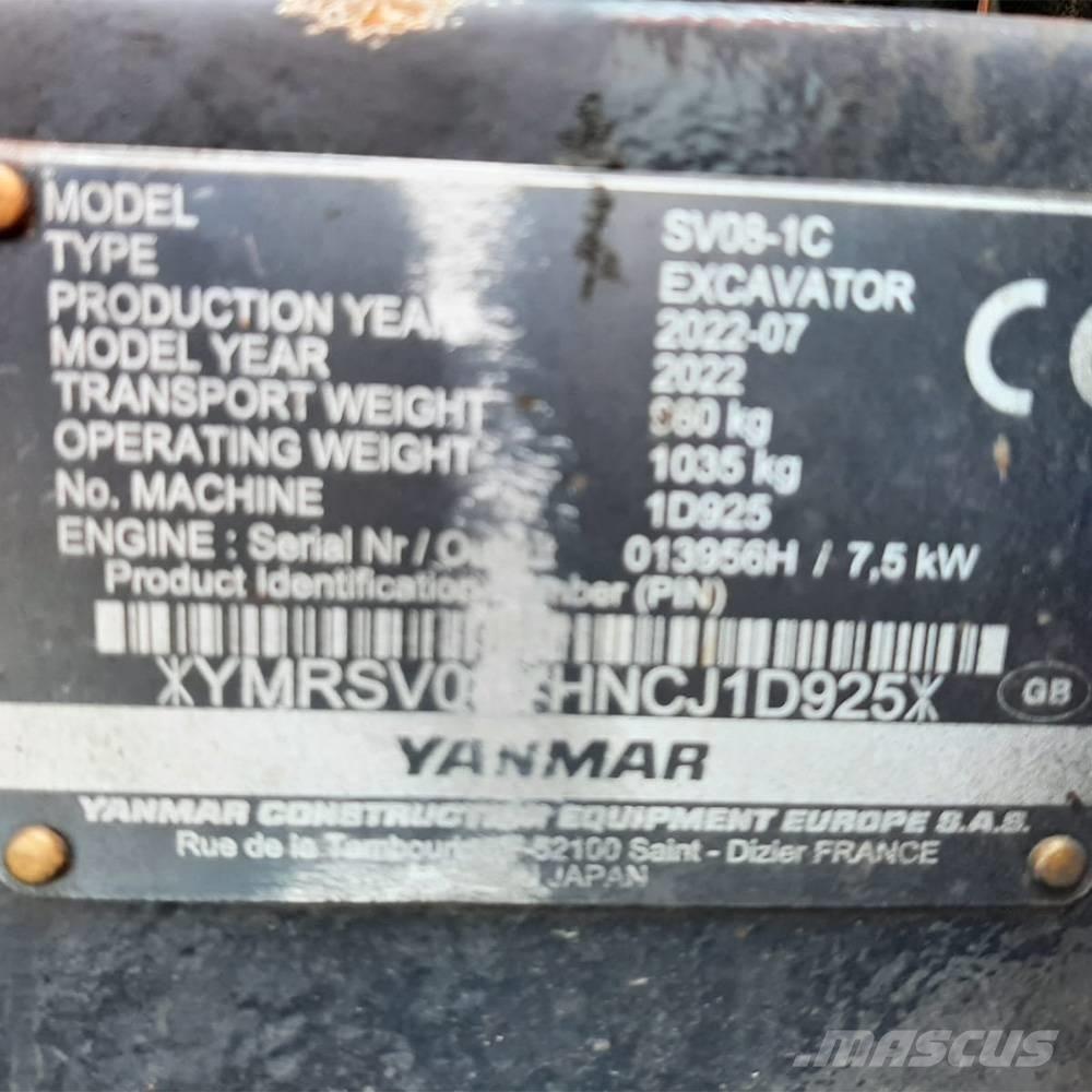 Yanmar SV 08 Minikoparki