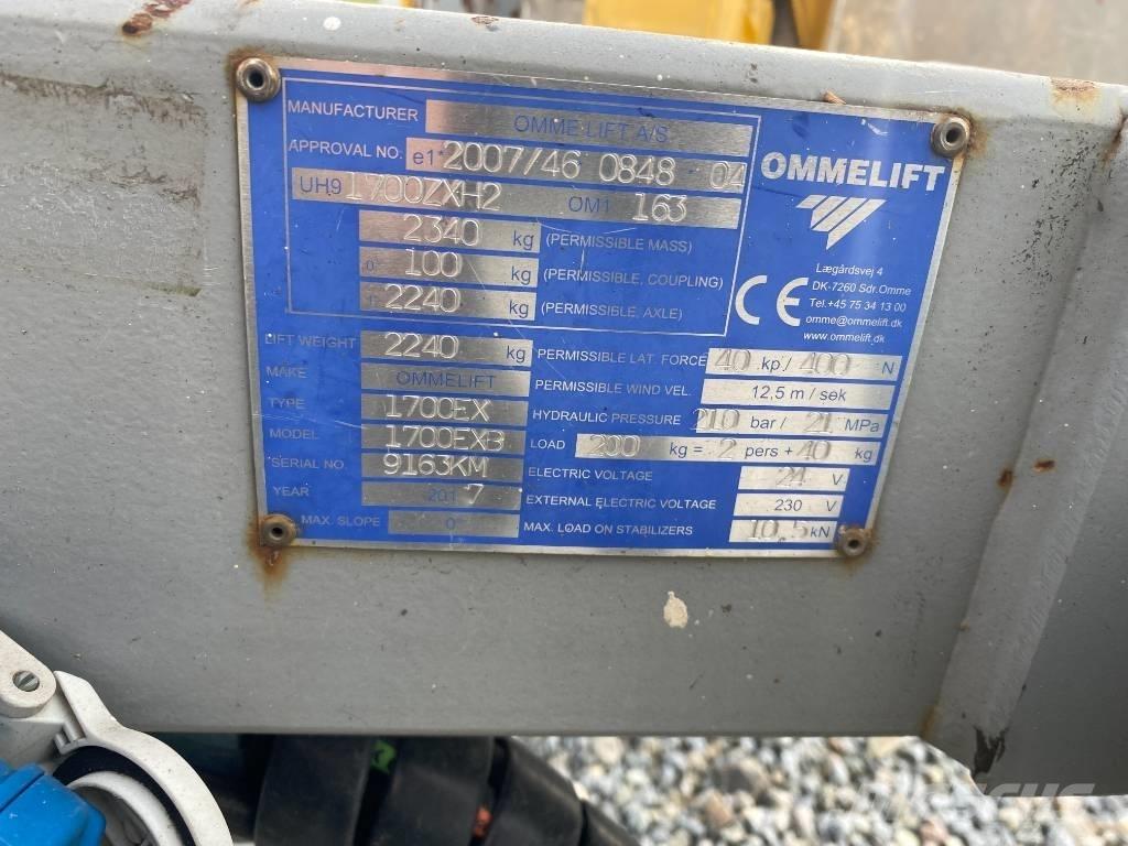 Omme 1700 EBX Podnośniki na przyczepach
